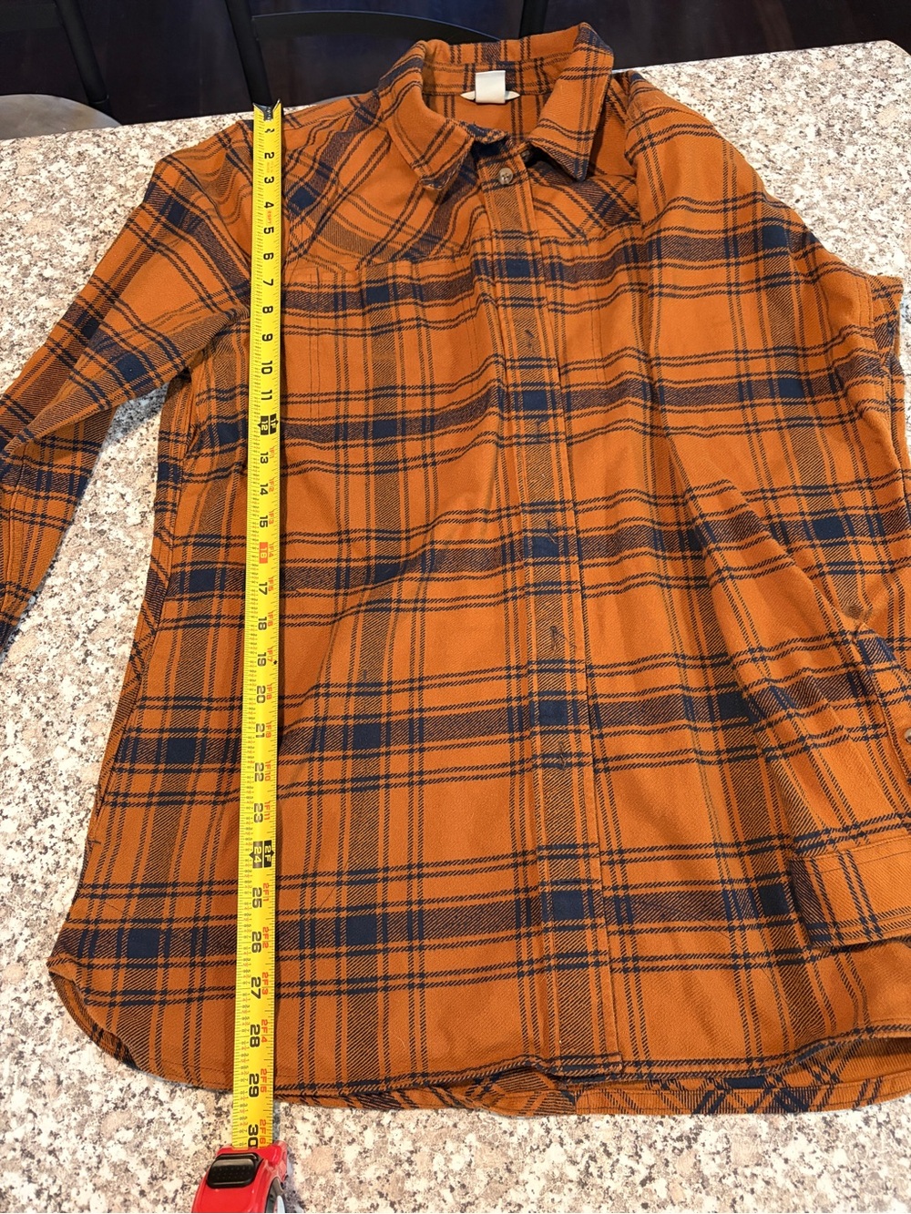 Duluth Trading Co Plaid Tunic in Brown and Black - Picture 4 of 4